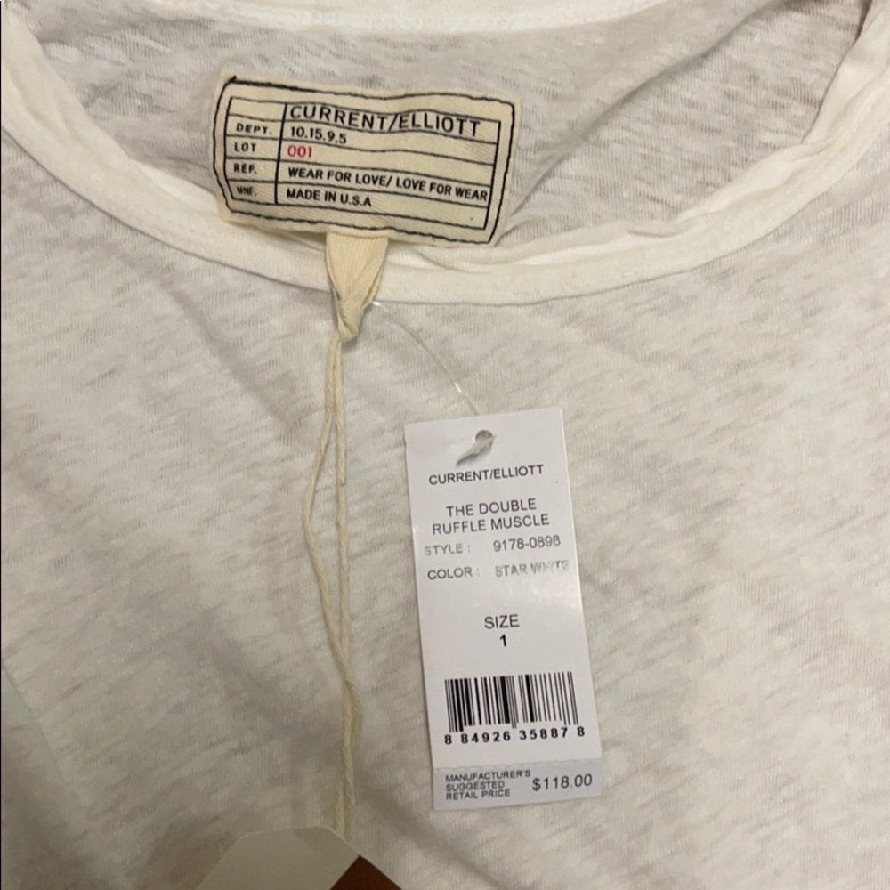 NWT Current Elliot Ruffle Tee - Picture 5 of 6